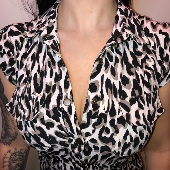 Joseph Ribkoff dress leopard print size 6 - Picture 4 of 7